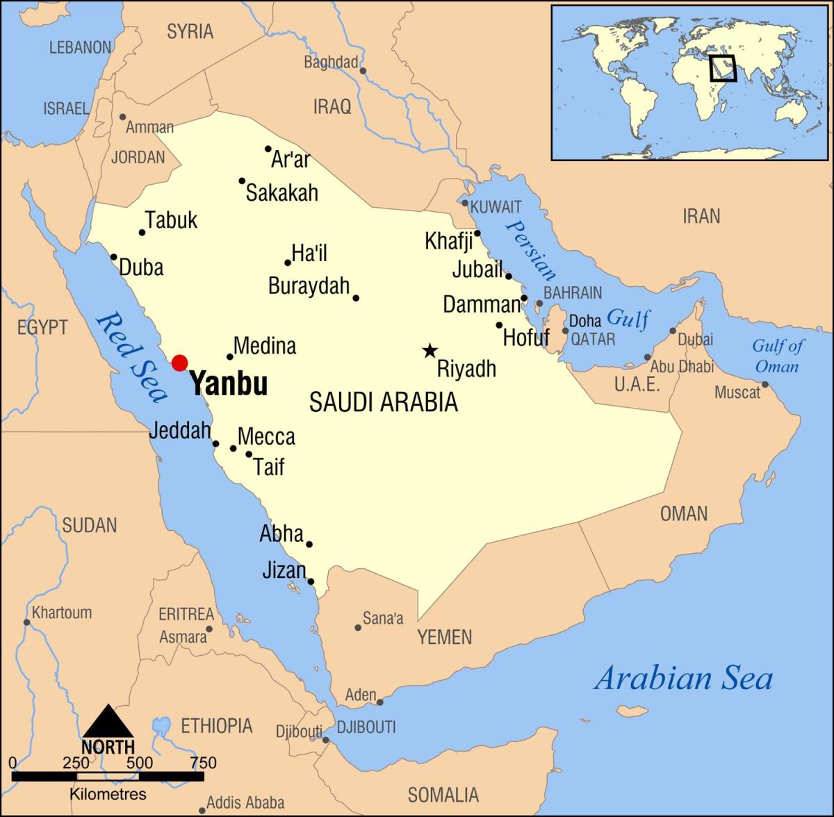 yanbu KSA வரைபடம்