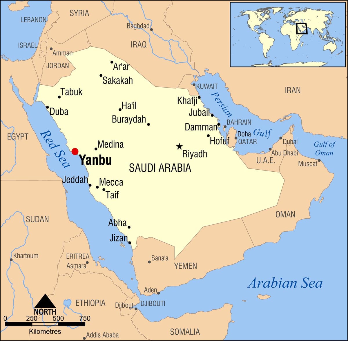 yanbu KSA வரைபடம்