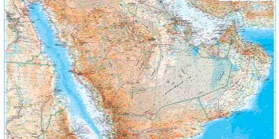 வரைபடம் சவுதி அரேபியா topographic