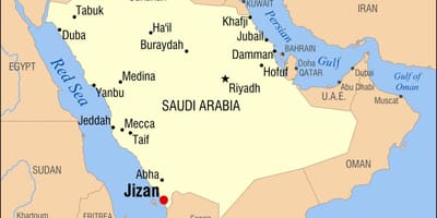 Jizan KSA வரைபடம்