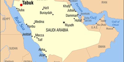 Tabuk KSA வரைபடம்